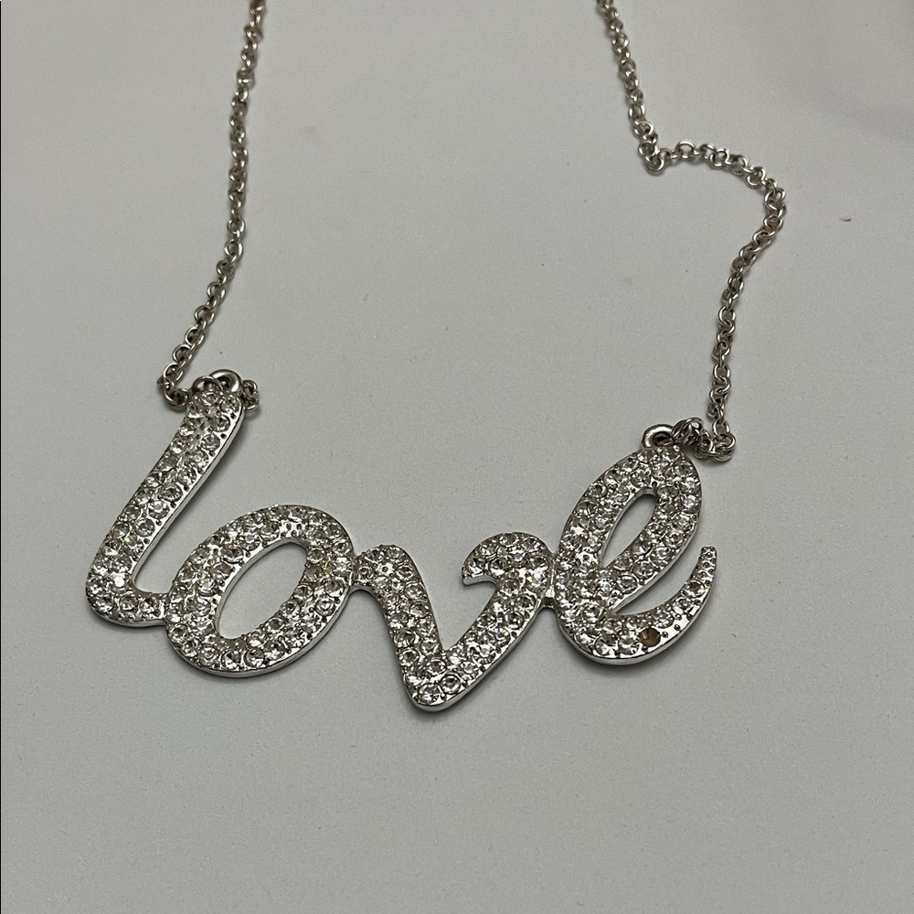 Claire's Sparkling  'Love' Necklace
